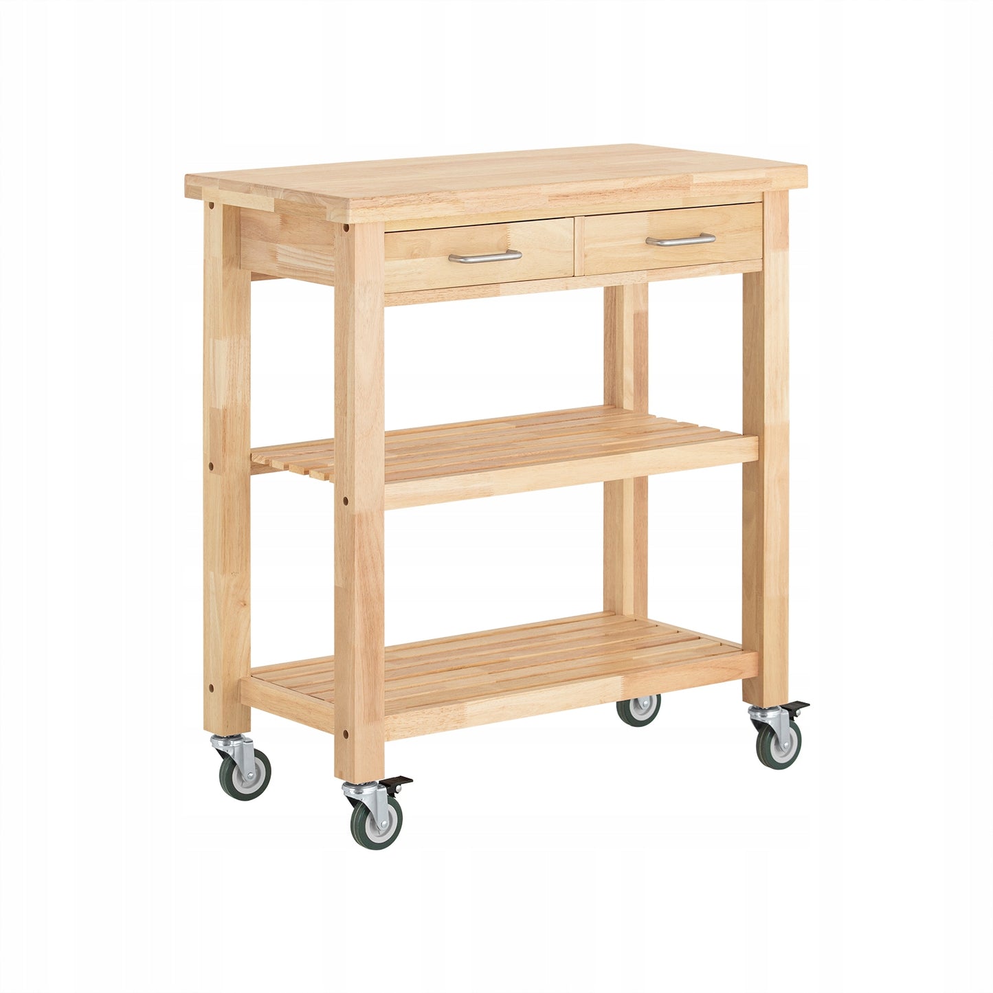 SoBuy Küchenwagen FKW24-II-N – Buchenholz – 40 x 80 x 90 cm