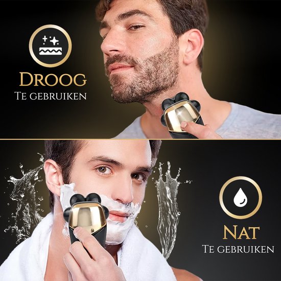Wellshave 5 in 1 Shaver Men Deluxe - Gesichts- und Kopfrasierer - Nass- und Trockenrasierer - Nasentrimmer - Schädelrasierer