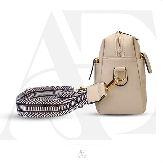 Aramae® - Umhängetasche Damen - Umhängetaschen - Umhängetasche - Handytasche - Matt Beige