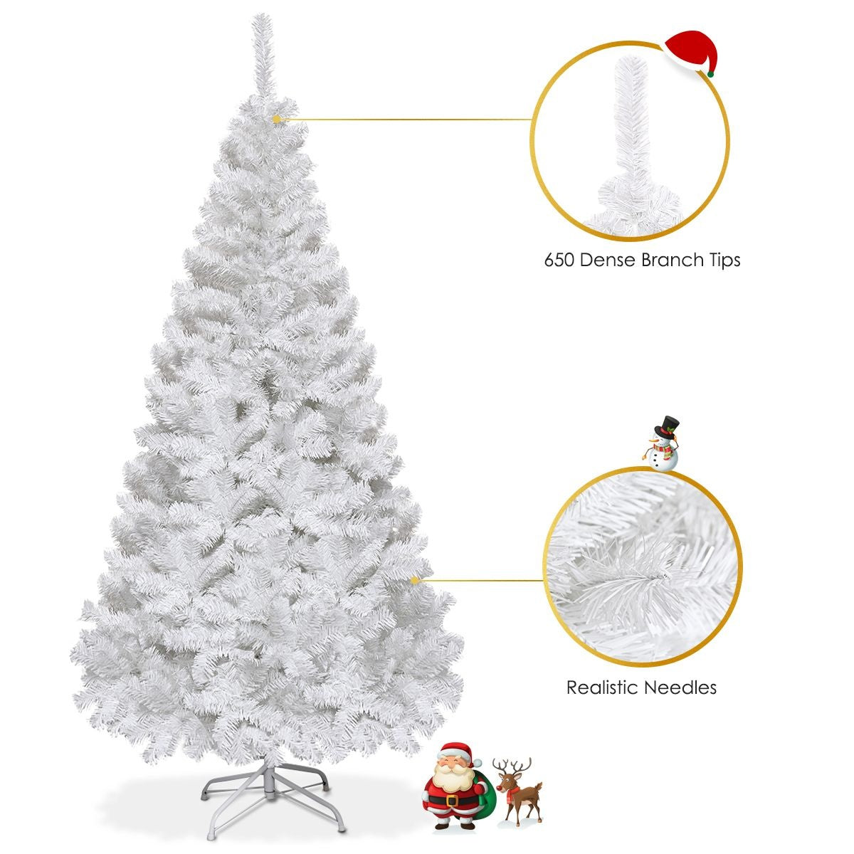 Künstlicher Weihnachtsbaum Coast - 180cm - 650 Zweige - Weiß