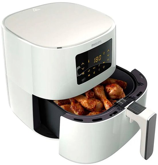 Philips 3000 Serie HD9270/00 Heißluftfritteuse, nur 6,2 l – 2000 W – Heißluftfritteuse, Silber/Weiß