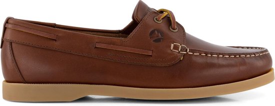 Travelin' Exmouth Men - Schnürbare Ledermokassins - Größe 42 - Stiefelschuh - Braunes Leder