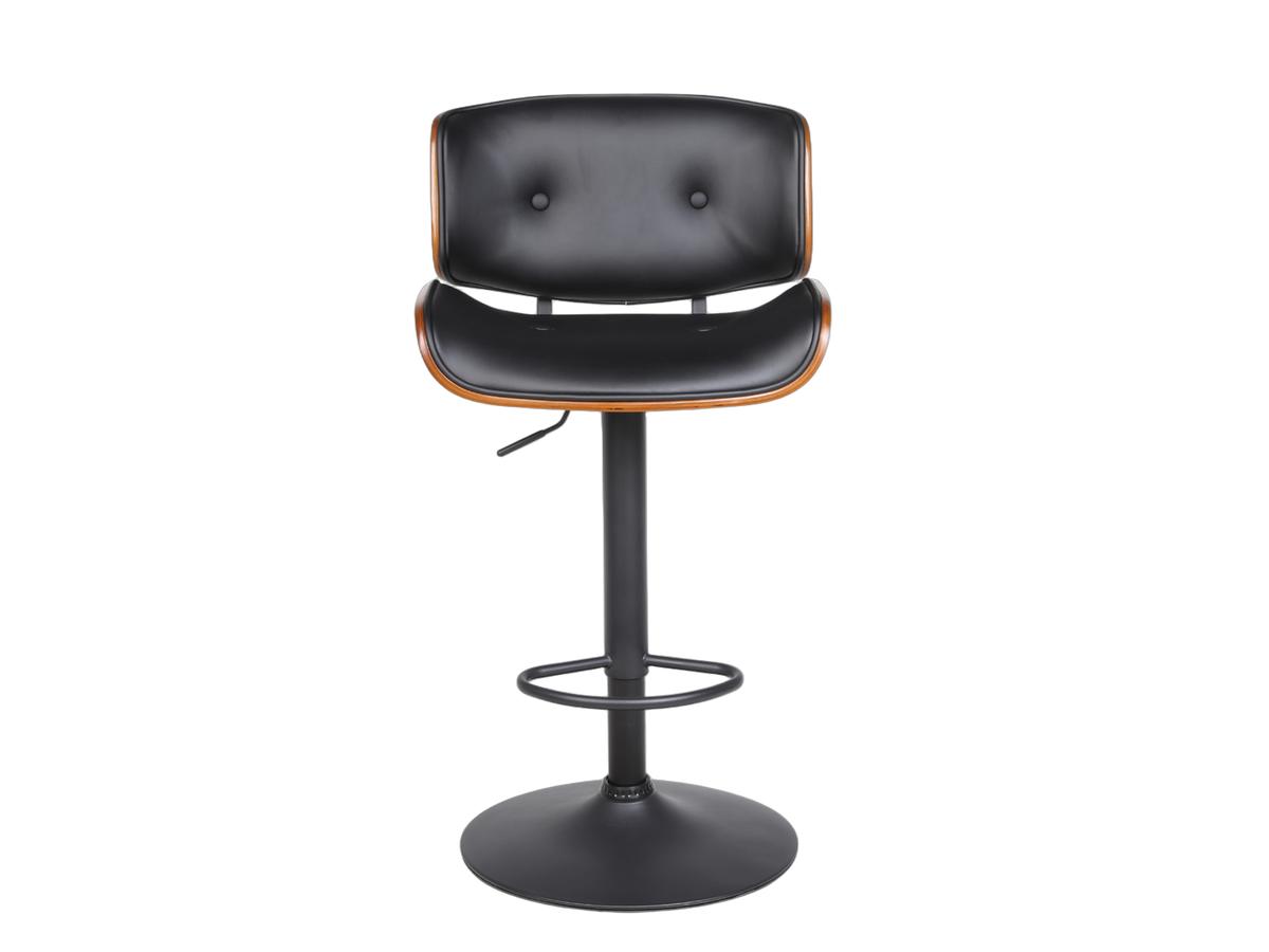 MM Barhocker James – Höhenverstellbar – Mikrofaser, schwarz – 2er-Pack