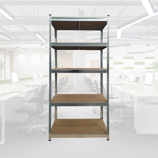 BRASQ Metallregalschrank - Lagerregal - Wandschrank - Lagerschrank 180x90x40cm - 5-Lagen-Schrank 175 KG/Fach - 875 KG max