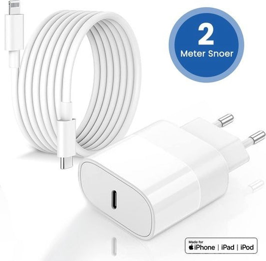 Golden Sound 25W Original Schnellladegerät - Geeignet für Iphone und Ipad Ladegerät - 2 Meter Ladestecker - Ladegerät geeignet für 14/13/12/11/Xr/Xs/Xs Max/8/8 Plus/ Pro