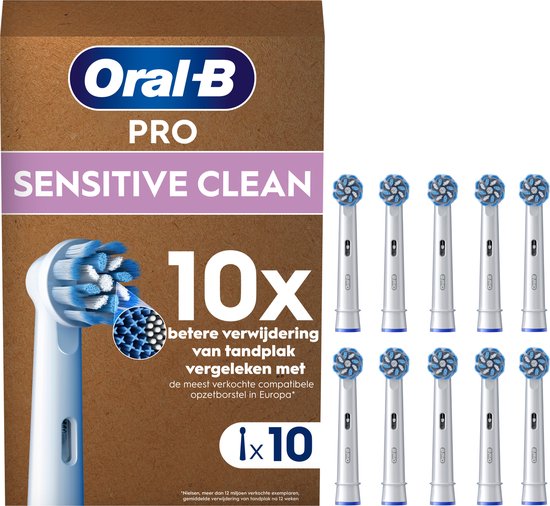 Oral-B Sensitive Clean Pro Aufsteckbürsten – 10 Stück – Briefkastenverpackung