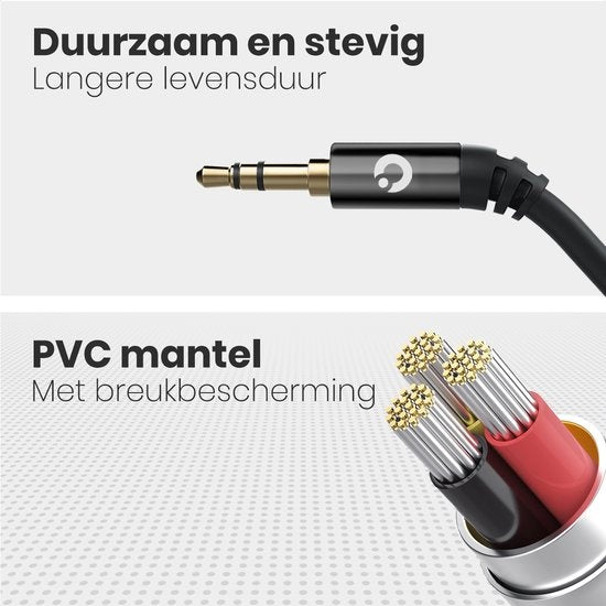 Auronic AUX-Kabel - Audiokabel 1,5 m - 3,5 mm - Stecker auf Stecker - Schwarz