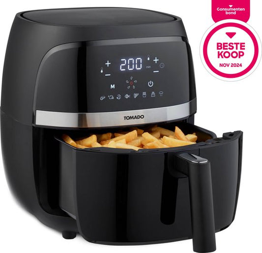 Tomado TAF3202B - Heißluftfritteuse - 3,2 Liter Fassungsvermögen - Digitalanzeige - 500g Pommes frites - PFAS frei - Best Buy - Aug & Nov 2024