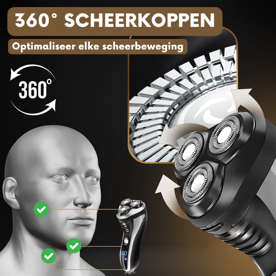 2-in-1-Rasierer für Männer mit Trimmer S1111 + Extra-Scherkopf - Sansbeaute® - Nass & Trocken - Präzisionstrimmer - Elektrisch - Elektrorasierer - Wasserdicht