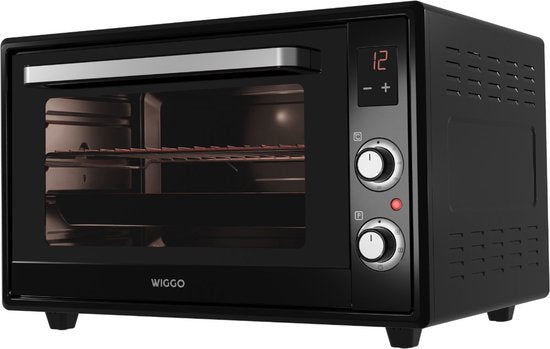 Wiggo WMO-E657(B) – Freistehender Mini-Backofen – elektrisch – 60 cm – 65 Liter – 2000 W – 5 Jahre Garantie – schwarz