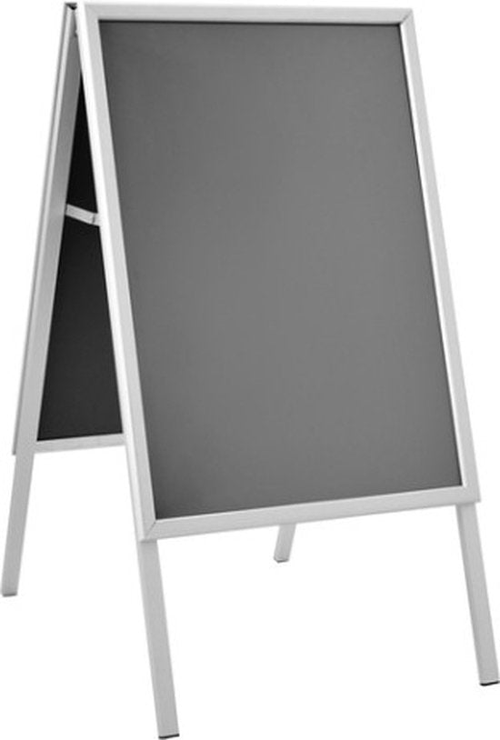 Europel-Standschild – Klickrahmen im B1-Format – 70,7 x 100 cm – 32 mm Rahmen – Beidseitige Präsentation – Wasserfest – Einfach zu verstauen