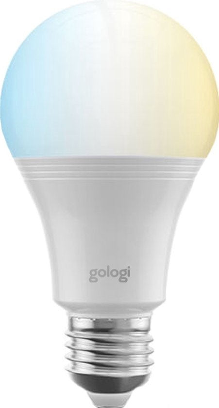 Gologi Slimme e27 led lamp - Smart bulb verlichting - Dimbaar - Wifi - Warm Wit Licht - CCT