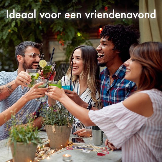 KitchenBrothers Cocktail Set - 25 Stück - Deluxe Set - Cocktail Shaker (750ml) - Dunkelbraun/Bambus - Mit Rezeptheft - Geschenkverpackung