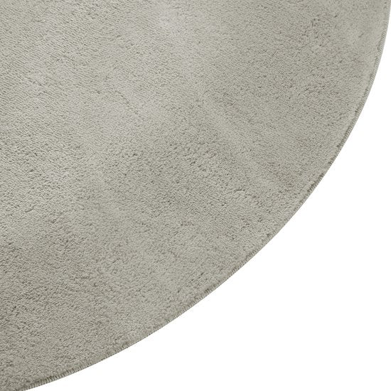 tectake® Kurzflorteppich - Rund - Ø120 cm - Sand - Teppich für Wohnzimmer, Schlafzimmer, Esszimmer - Pflegeleicht und waschbar - Anti-Rutsch-Unterlage - Allergikerfreundlich - Verschiedene Größen und Farben