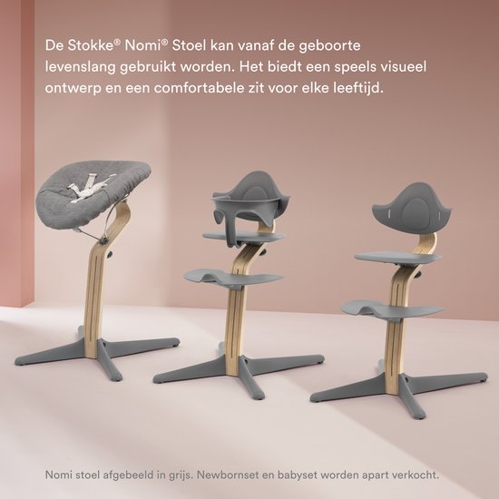 Stokke Nomi Stuhl, Walnuss / Schwarz – Fördert das aktive Sitzen – Werkzeuglos verstellbar – Inklusive stabiler Fußstütze und kippsicherer Rollen – Tragkraft bis zu 150 kg