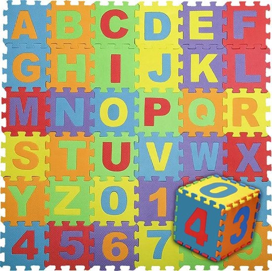 Gofun Playmat XL 180 x 180 cm Schaumstoff faltbar Baby Fliesen Multicolour Puzzle 86 Stück