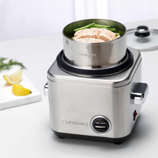 Cuisinart – Reiskocher mit Dampfgarer – Dampfgarer für 6 Personen – Multi-Kocher, BPA-frei – Schwarz