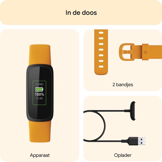 Fitbit Inspire 3 – Aktivitätstracker – Uhr mit Schrittzähler – Gelb