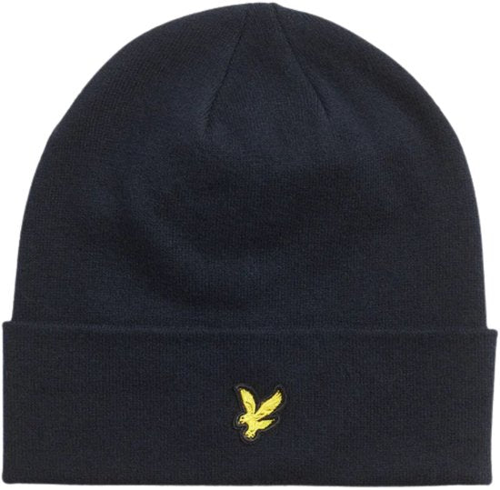Lyle & Scott Mütze aus Wollmischung, Marineblau – Einheitsgröße – Herren