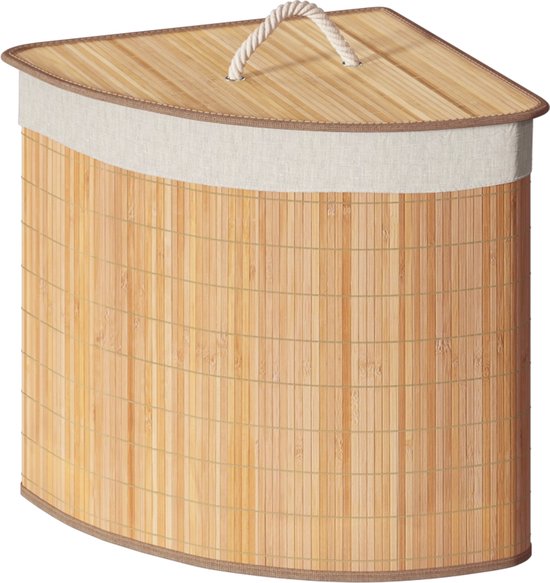 Wäschekorb aus Bambus, Eckmodell, 48 Liter – Laundry Basket Corner