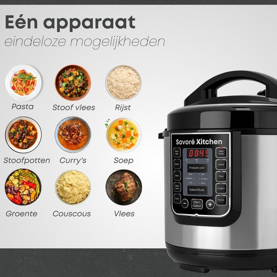 Savoré Kitchen Schnellkochtopf - 6L - PFAS frei - Multikocher