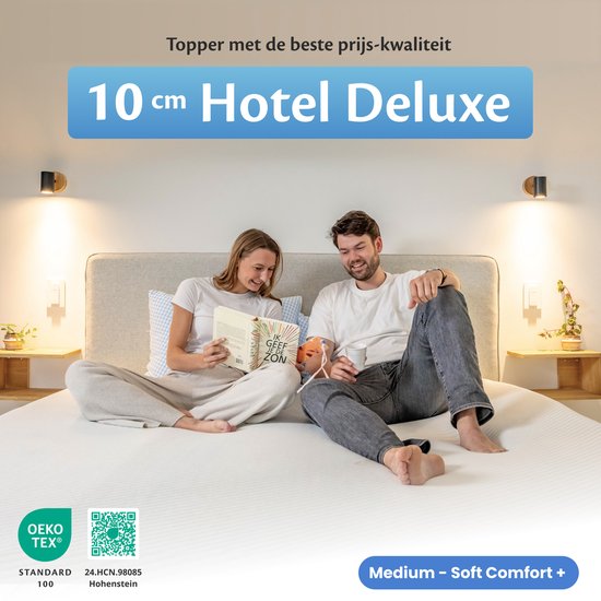 Ella Ergo Topper 160x200 cm - 10 cm dicke Matratzenauflage Matratze - Matratzenauflage Gel Infused Memory Foam & Aircell Foam - Medium Firmness