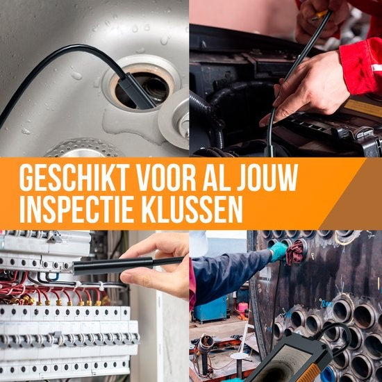 Strex - Inspektionskamera/ Endoskop - 5m Kabel - 4,3-Zoll-LCD-Bildschirm - IP67 Wasserdicht - Inkl. 32gb microSD - Schwarz/Orange