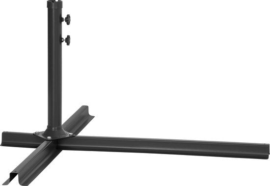 tectake - Schwebender Sonnenschirm aus Aluminium - Durchmesser 350 cm - Drehbar - Neigbar (stufenlos verstellbar) - UV-Schutz - Inkl. Schutzhülle - grau