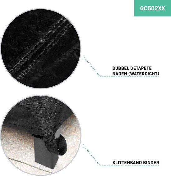 VONROC Premium Gartengarnitur Abdeckung M - 185x150x95cm - Für Gartentisch mit 4-6 Stühlen