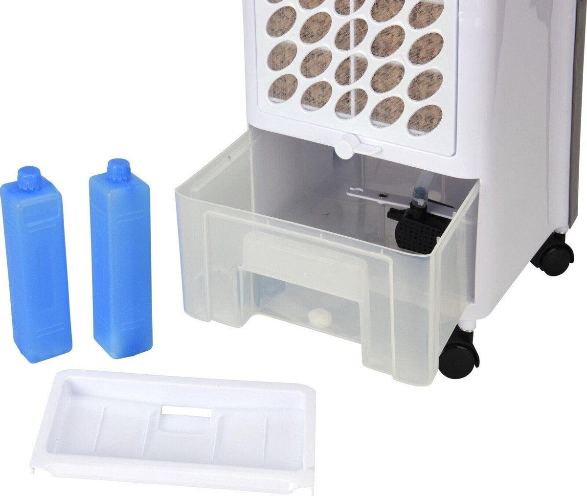 Excellent Electrics Aircooler - Luftkühler - 3.5L- 80 Watt - Pfeifender leiser Ton - 3 Einstellungen - Mit Kühlelementen