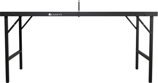Juskys Mini-Tischtennistisch Flexi - 152 x 71 x 71 cm - Schwarz/Silber