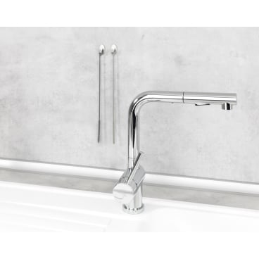 WENKO Triko Strohhalm-Bürsten-Set – 2-teilig – 26 cm – Grau/Grün