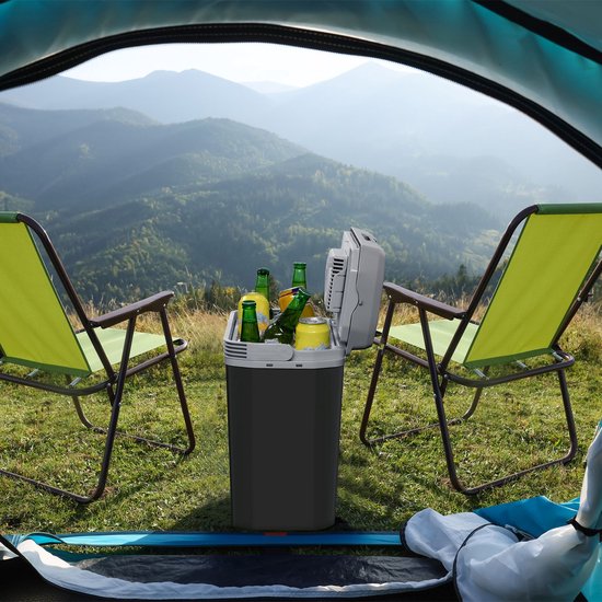 Juskys Elektrische Kühlbox – 24 Liter – 12 V & 230 V Anschluss – Grau