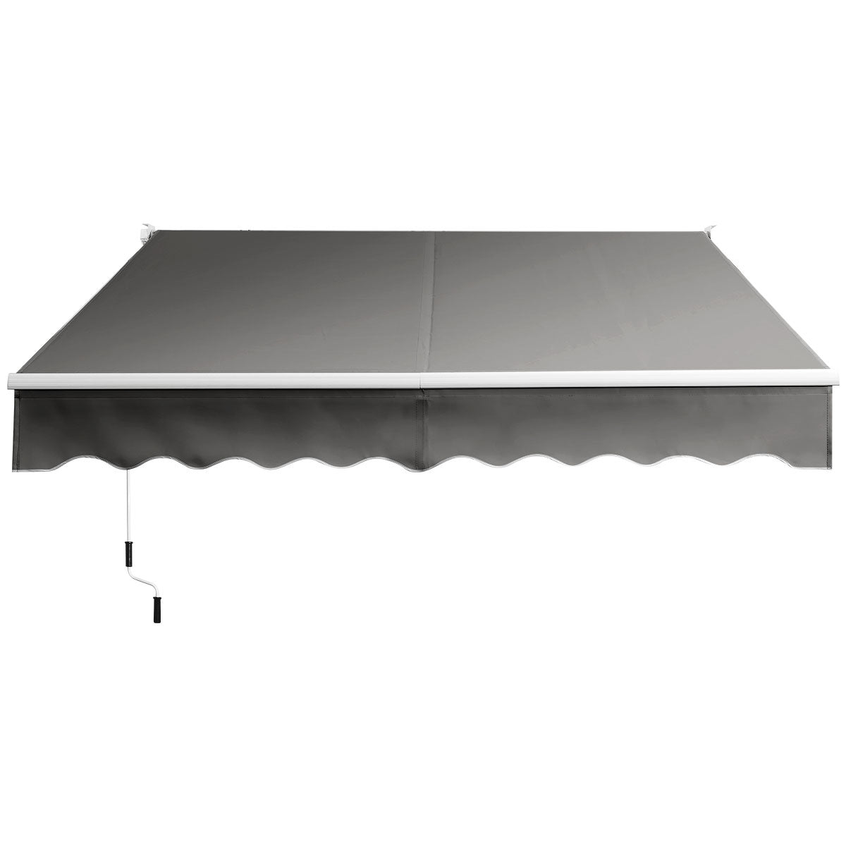 Coast Sun Protection Ausfahrbare Markise Aluminium-Terrasse Sonnenschutz 295 x 250 cm grau