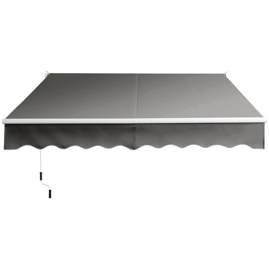Coast Sun Protection Ausfahrbare Markise Aluminium-Terrasse Sonnenschutz 295 x 250 cm grau
