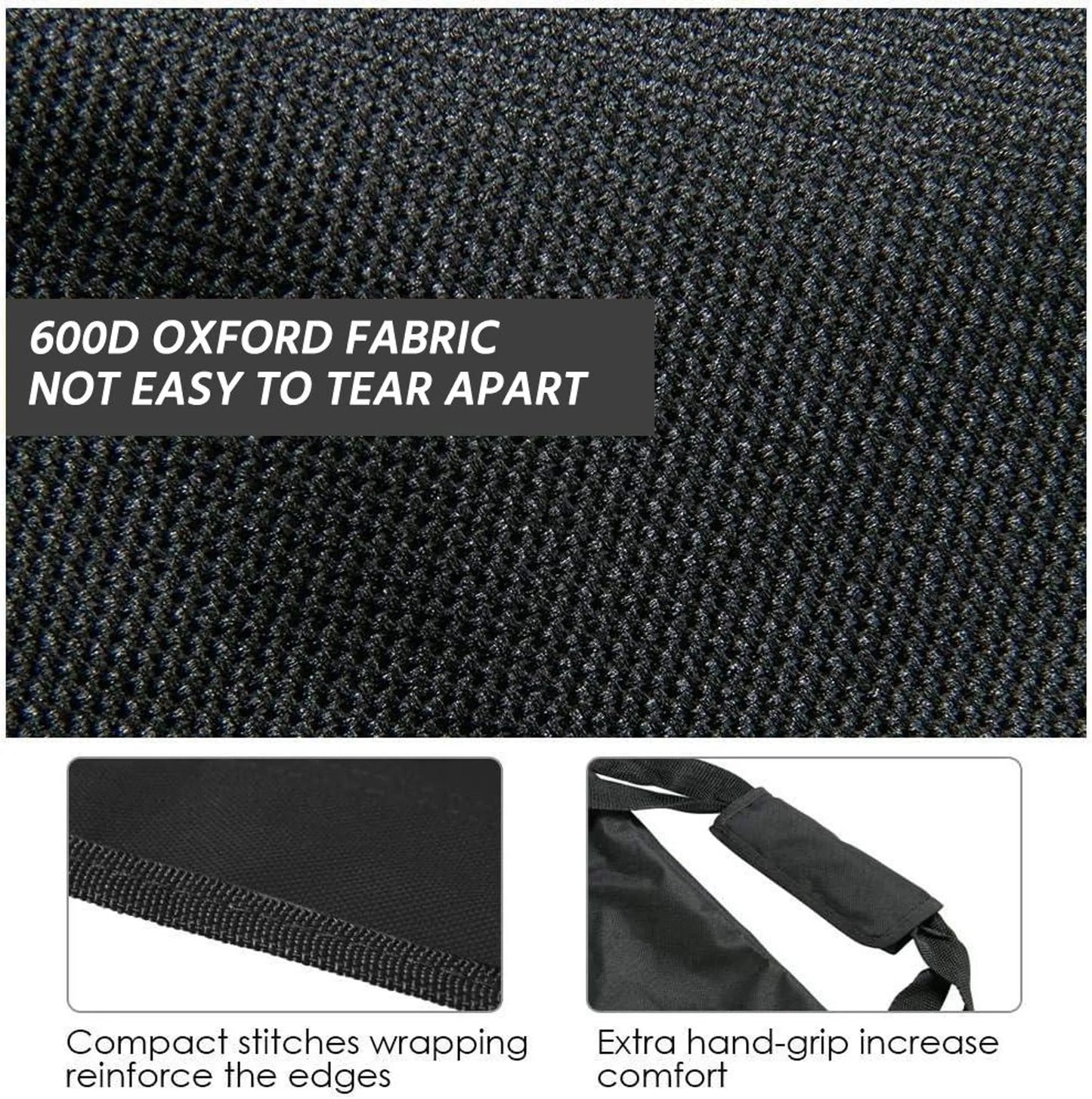 Yaheetech Camping Bank faltbar 6-Personen - 270 x 49 x 82 cm - Ausgestattet mit 600D Oxford-Gewebe und Tragetasche und Seitentaschen - Für Sportmannschaften und Veranstaltungen - Schwarz Metall
