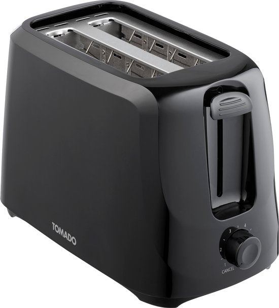 Tomado TBT2000B - Toaster - 2 große Schlitze - 6 Positionen - Schwarz