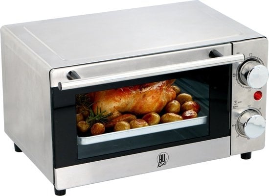 All Ride Mini-Backofen - 24 Volt - Camping- und LKW-Backofen - 300W - 9L - Edelstahl