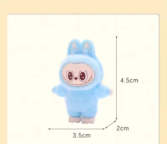 Kawaii-Monster-Figur – Macaron-Stil – 4,5 cm – stehend – weiß – PVC-Figur – Überraschungsgeschenk – Dekoration & Spielzeug für Kinder