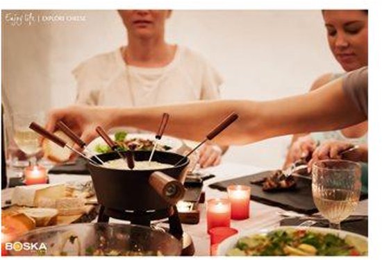 Boska Fondue Set Pro - Käsefondue - 1,2 L - Für jedes Kochfeld - Inkl. vier Fonduegabeln
