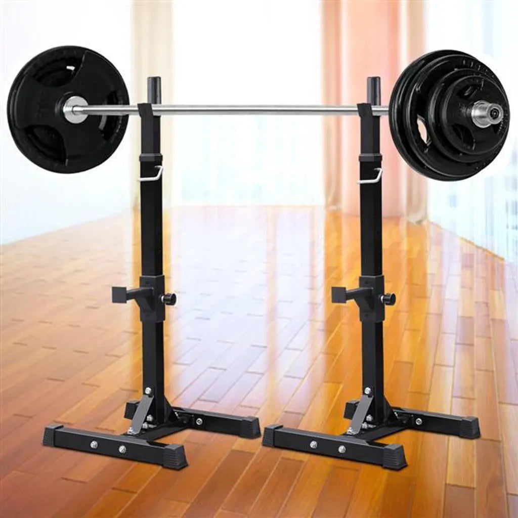 Yaheetech Halter Stand Set - Verstellbares Squat Rack - Fitness Rack für Krafttraining - 54.5 x 50.5 x 114-179 cm - Schwarz