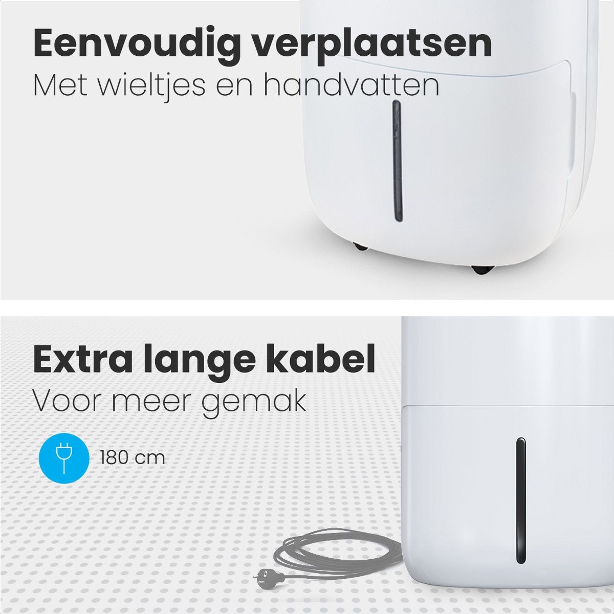 Auronic - Luftentfeuchter und Luftreiniger - Entfeuchtet 20 l pro Tag - Wash-Dry-Funktion - Weiß