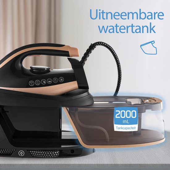 VAIVE PowerStation Dampfbügeleisen Boost 3100  - mit Dampfgenerator - 3100W - 2L Wassertank - schwarz
