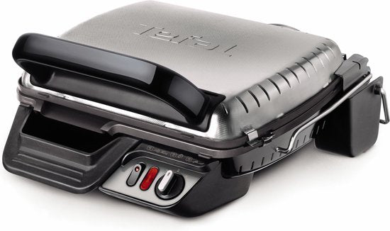 Tefal Ultra Compact 600 Comfort GC3060 Kontaktgrill – Grillmodus – Einstellbare Temperatur – Herausnehmbare Antihaft-Grillplatten – Fettauffangschale – Vertikale Aufbewahrung – 2000 W – Edelstahl