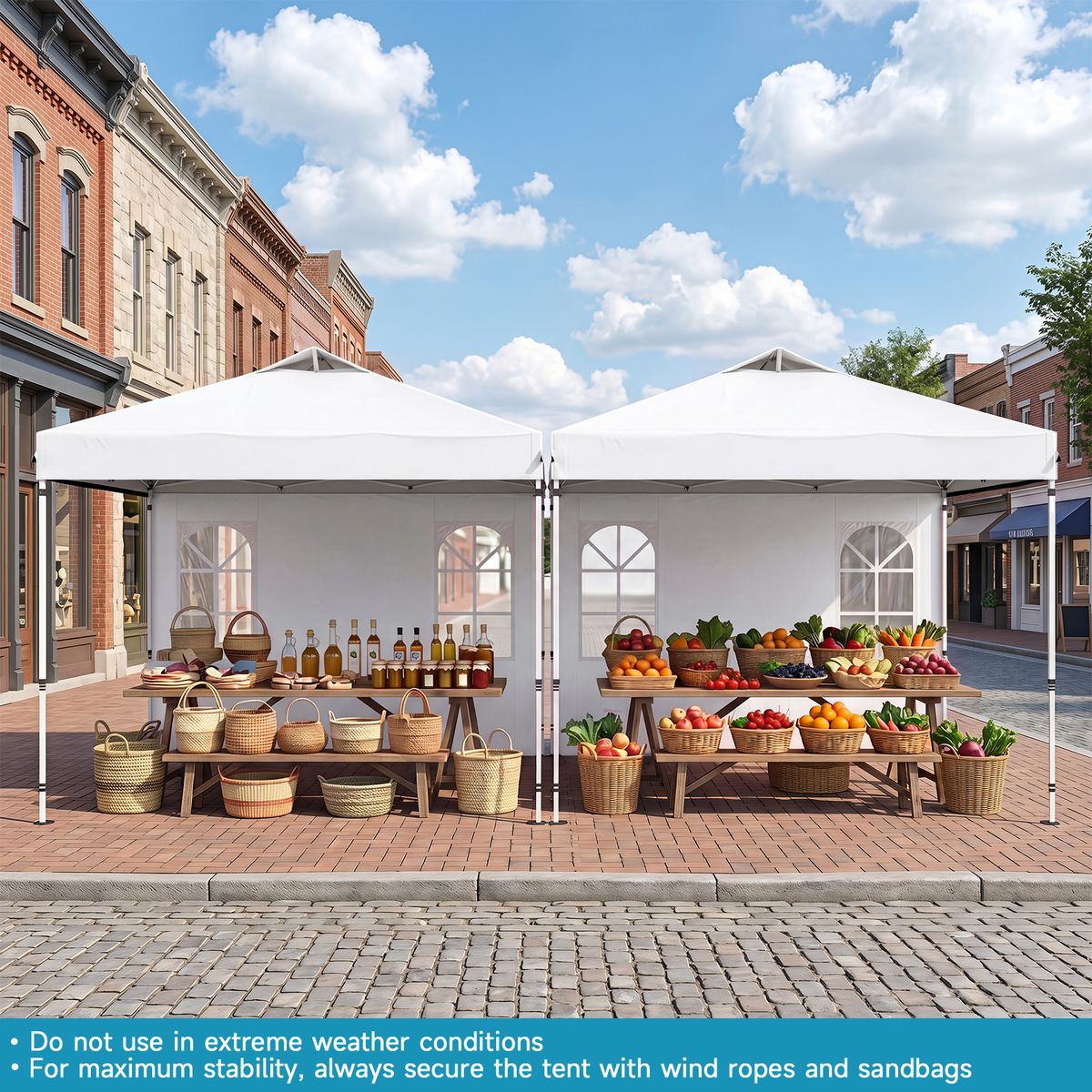 Coast Pop-up-Gartenpavillon – höhenverstellbar – mit 4 abnehmbaren Seitenwänden – weiß, 3 x 3 Meter