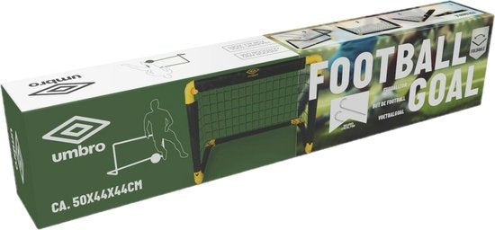 Umbro Fußballtor - faltbares Fußballtor - 50 x 44 x 44cm - Schwarz/Gelb