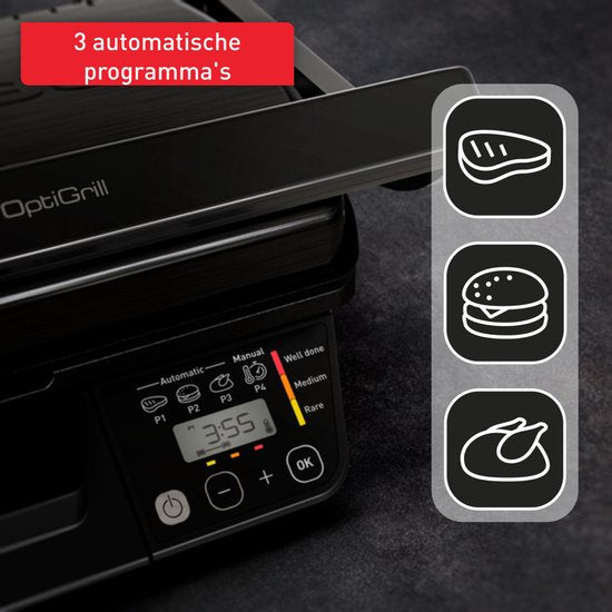 Tefal OptiGrill – GC7P08 – Intelligenter Grill – Schwarz