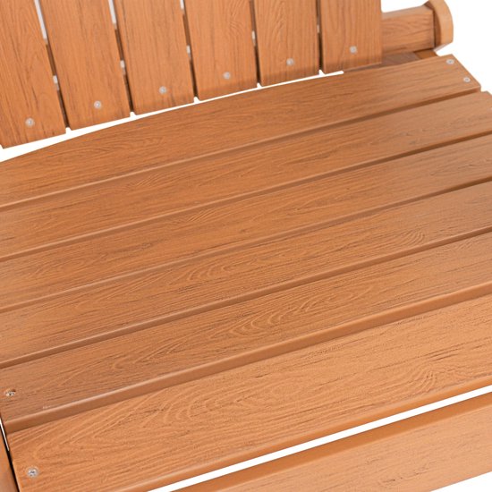 AXI Claire Adirondack Stuhl Braun – Loungesessel aus Kunststoff mit Armlehnen – Zusammenklappbar – Hohe Rückenlehne – Gartenstuhl – 84,5 x 77 x 95,5 cm – Langlebig und witterungsbeständig