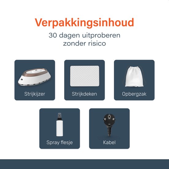 Reisebügeleisen - Mini-Dampfbügeleisen - kompakt & tragbar - Trocken- und Dampffunktion - Reise