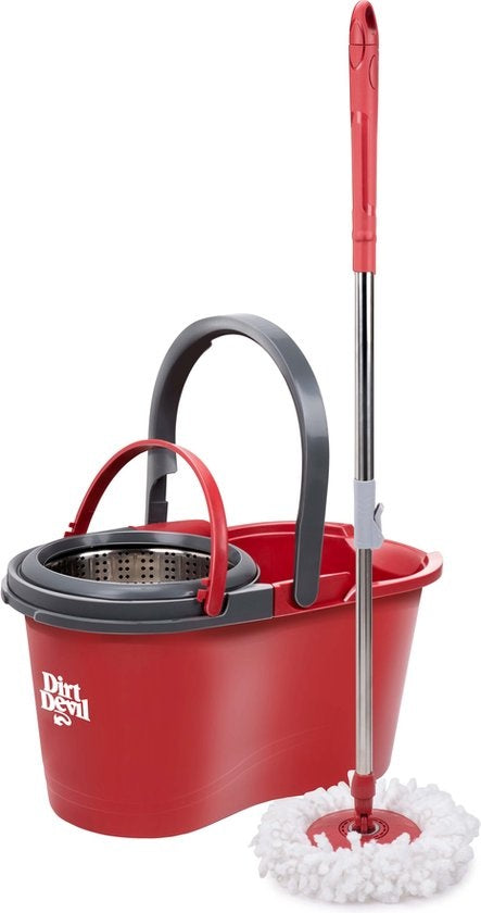 Dirt Devil Wischsystem mit Wringer - 16 L - 17âŒ€ x 98 - 118 CM - Rot